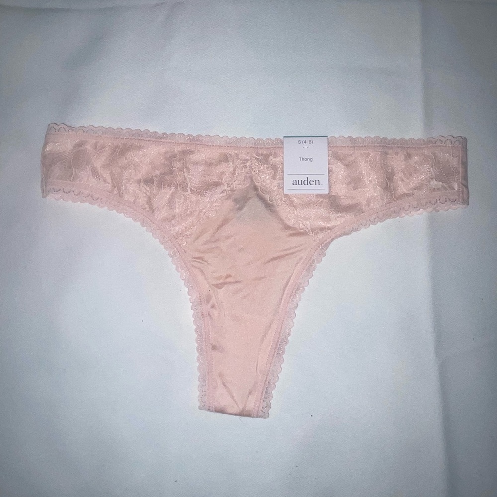 Auden Pink Lace Thong